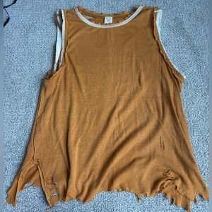 Free People Women's Sleeveless Distressed Top